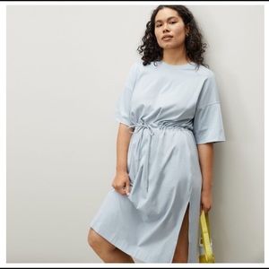 Everlane Cotton Tie-Front Tee Dress (M)
